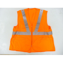 High Visibility Safety Vest, Made of Knitting Fabric